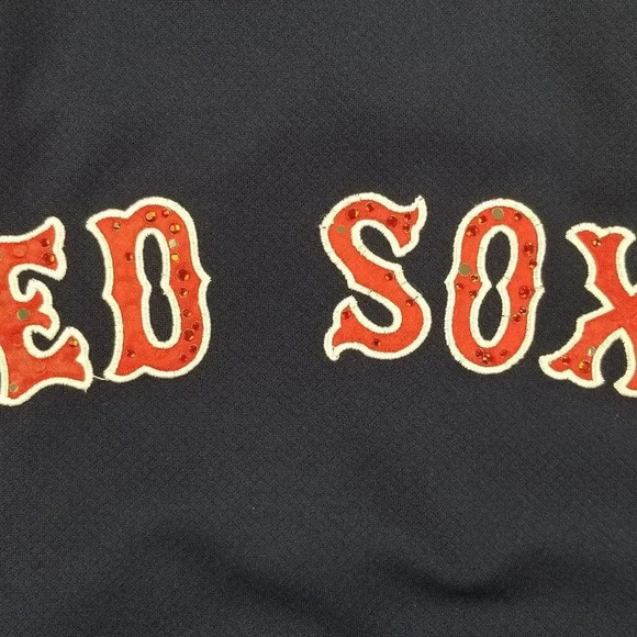 Boston Red Sox Women's Navy Track Jacket Size Med - Picture 3 of 7